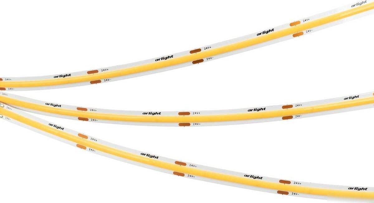 Светодиодная лента COB Arlight 8W/m 480LED/m CSP дневной белый 5M COB-X480-8mm 24V Day4000 039058