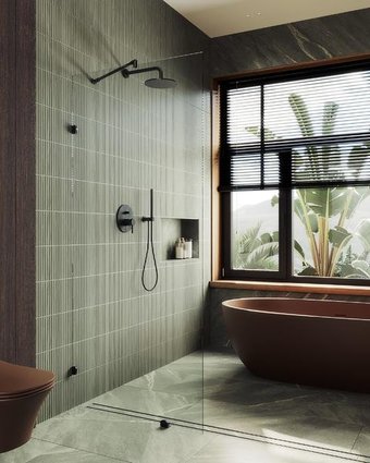 Душевая стенка MaybahGlass 79x195 MGD-259-6 (прозрачное стекло/черный)