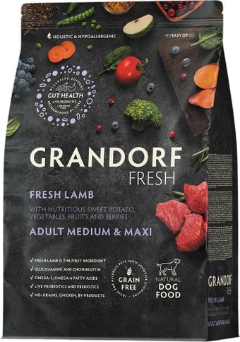 Сухой корм для собак Grandorf Adult Medium&Maxi Breeds Fresh Lamb&Sweet Potato 3 кг