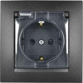 Розетка Simon 15 1590450-038 (графит)