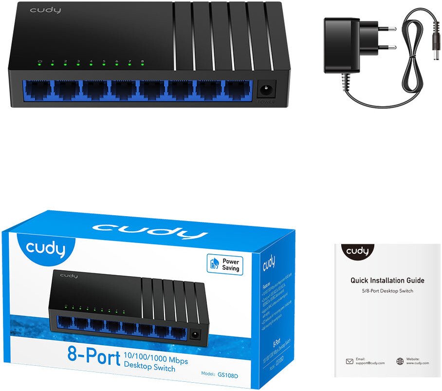 Неуправляемый коммутатор Cudy GS108D 5.0