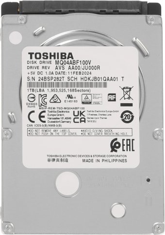 Жесткий диск Toshiba MQ04ABF100V 1TB