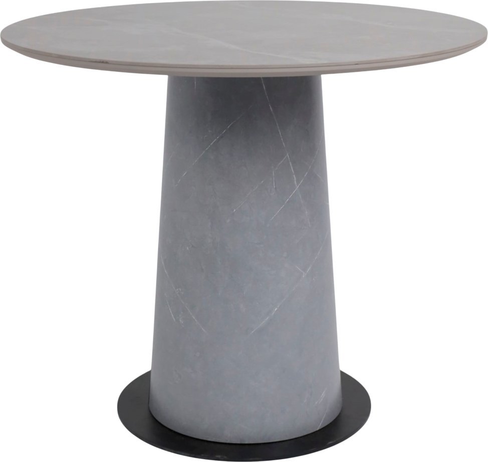 Кухонный стол Lepremo AV 2317 МДФ+керамика 900 (серый матовый Larka Grey/черный+HPL Будда)