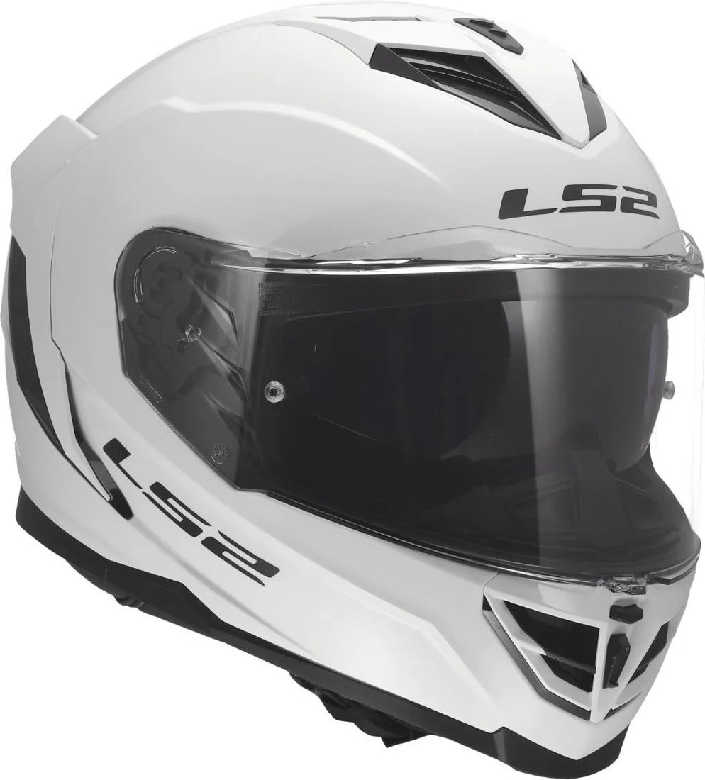 Мотошлем LS2 FF818 Storm III Solid (2XL, белый глянец)