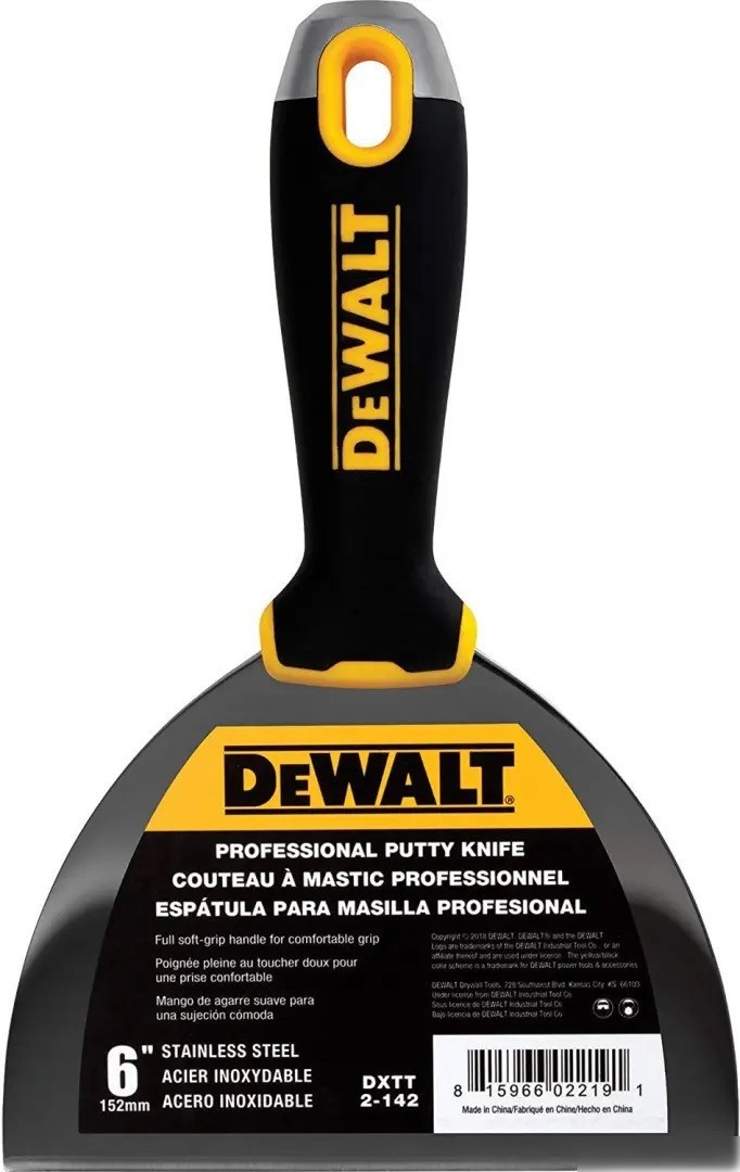 Шпатель DeWalt С прорезиненной рукояткой 2-142 Шпатель DeWalt С прорезиненной рукояткой 2-142