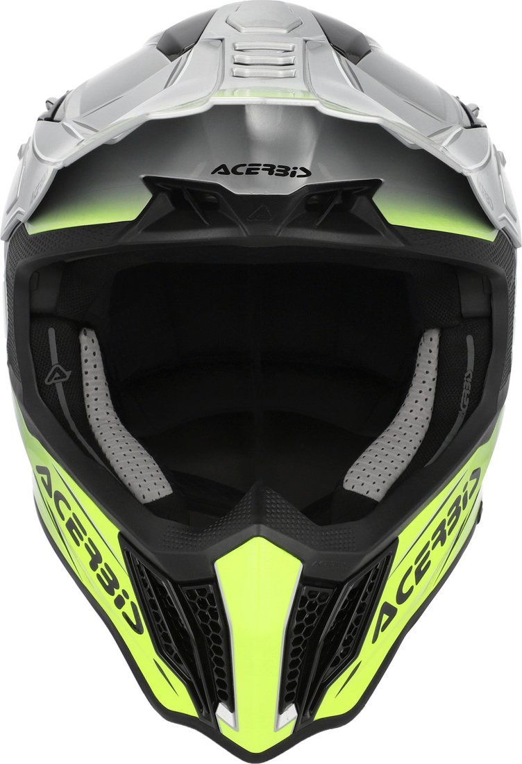 Мотошлем Acerbis Airstrike-X 0026905.290.064 (M, серый/желтый)