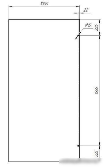 Душевая стенка Radomir Walk-in G1 100x200 1-10-0-0-0-1890 (прозрачное стекло)