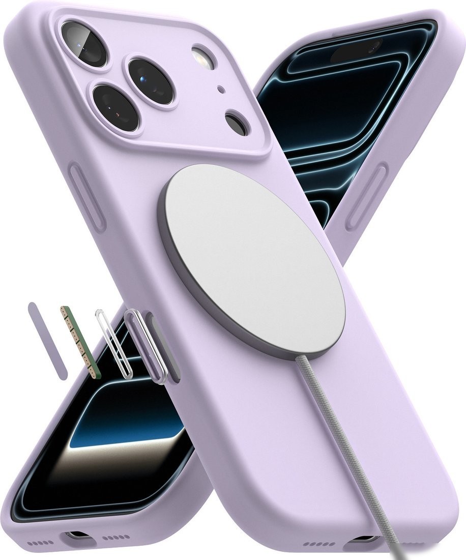 Чехол для телефона Ringke Silicone Magnetic для iPhone 17 Pro Max (Light Purple)