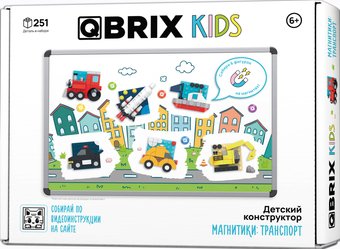 Магнитный конструктор QBRIX Kids Магнитики. Транспорт 30091