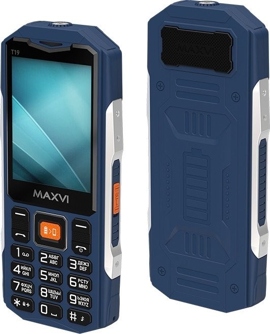 Кнопочный телефон Maxvi T19 (синий)