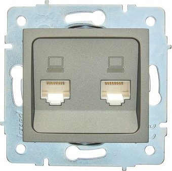 Розетка компьютерная Lezard Asti 7081-3588-141 (платина)