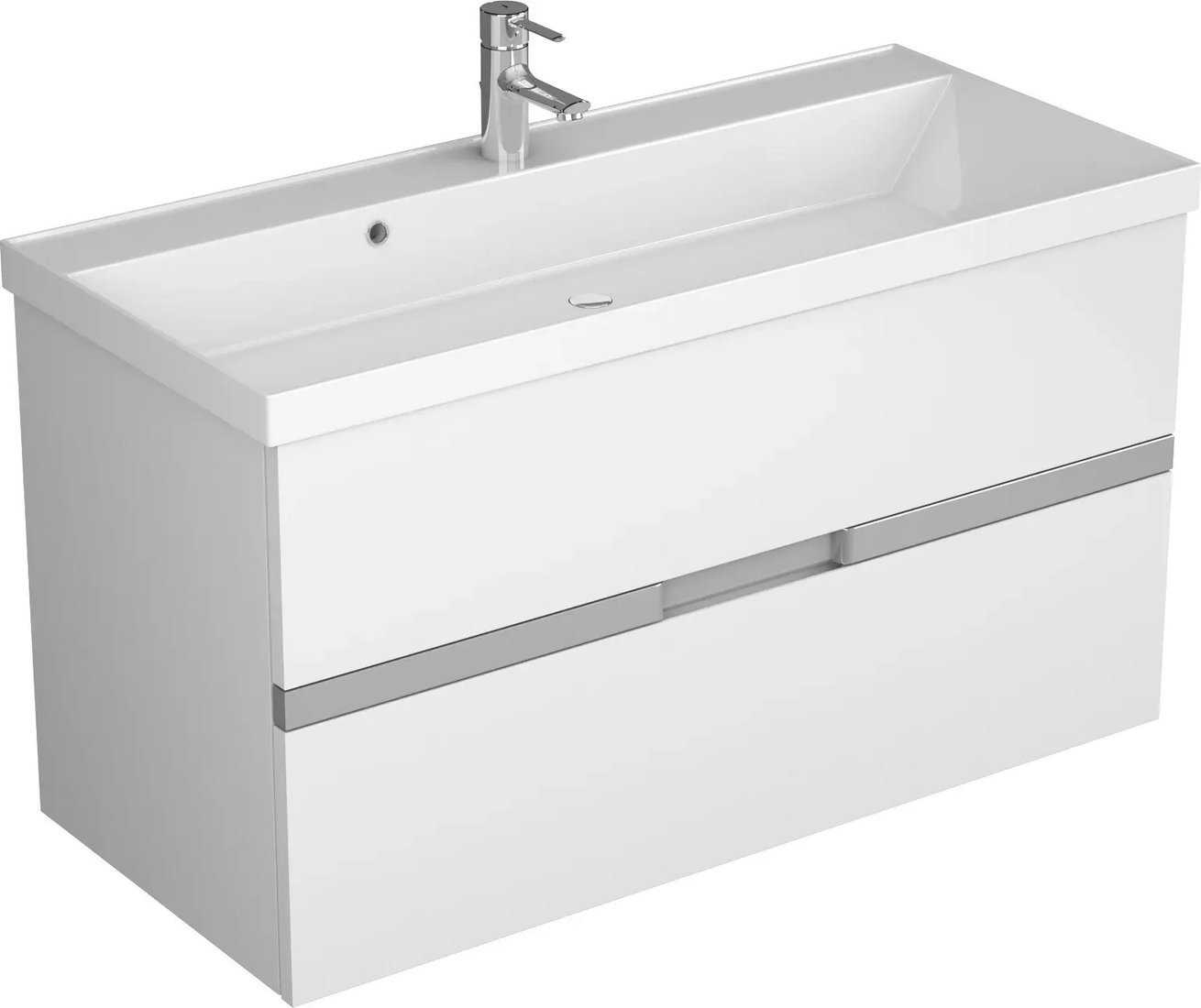 Veneciana Тумба с умывальником Allia 100 с 2-мя ящиками + Florentina Астория 1000 (белый)