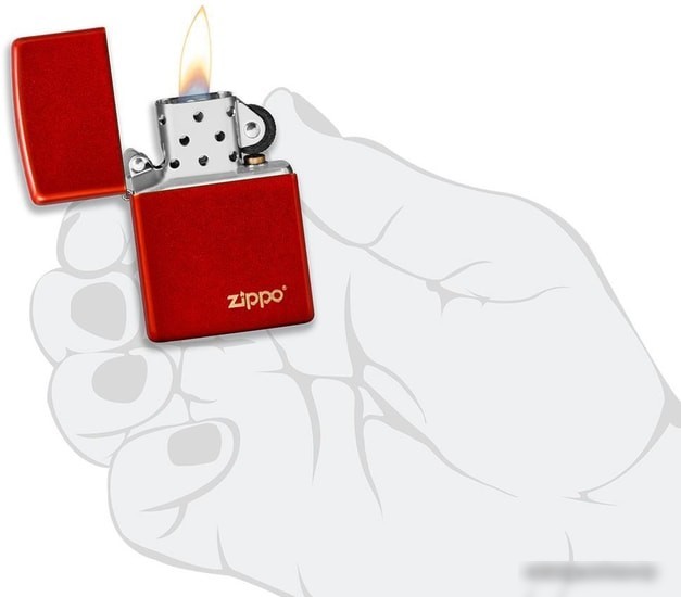 Зажигалка Zippo Classic Metallic Red Zippo Logo 49475ZL