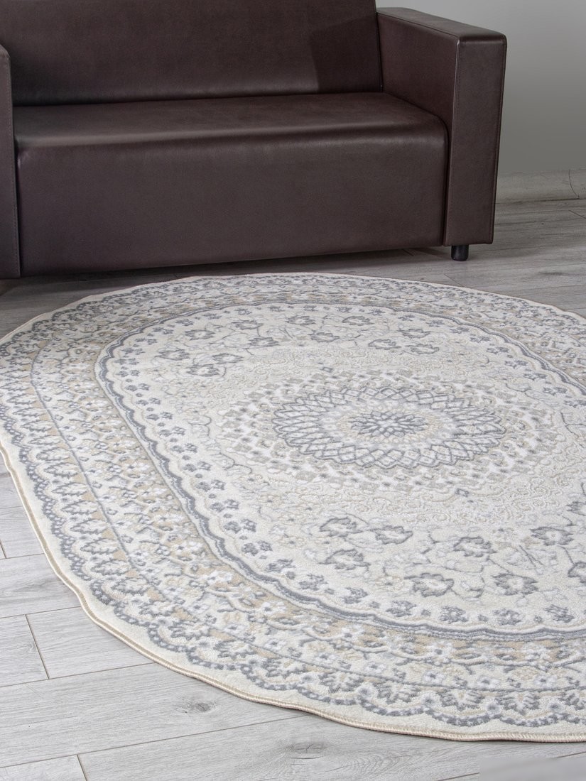 Ковер для жилой комнаты Merinos Cuba F399-OVAL-BEIGE (1х2)