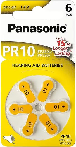 Батарейка Panasonic PR10 PR230/PR536 PR-10L/6LB (6 шт)