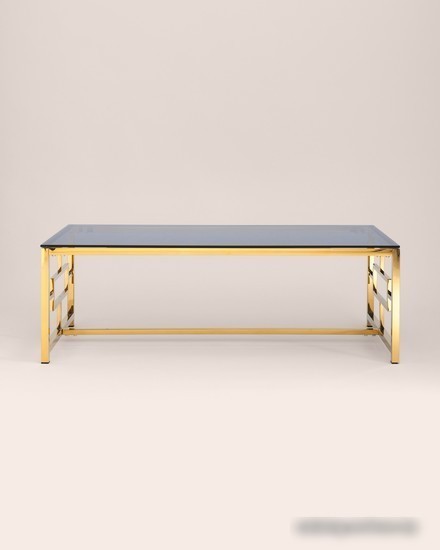 Журнальный столик Stool Group Бруклин 120x60 ECT-013-TG-SK (стекло Smoke/сталь золото)