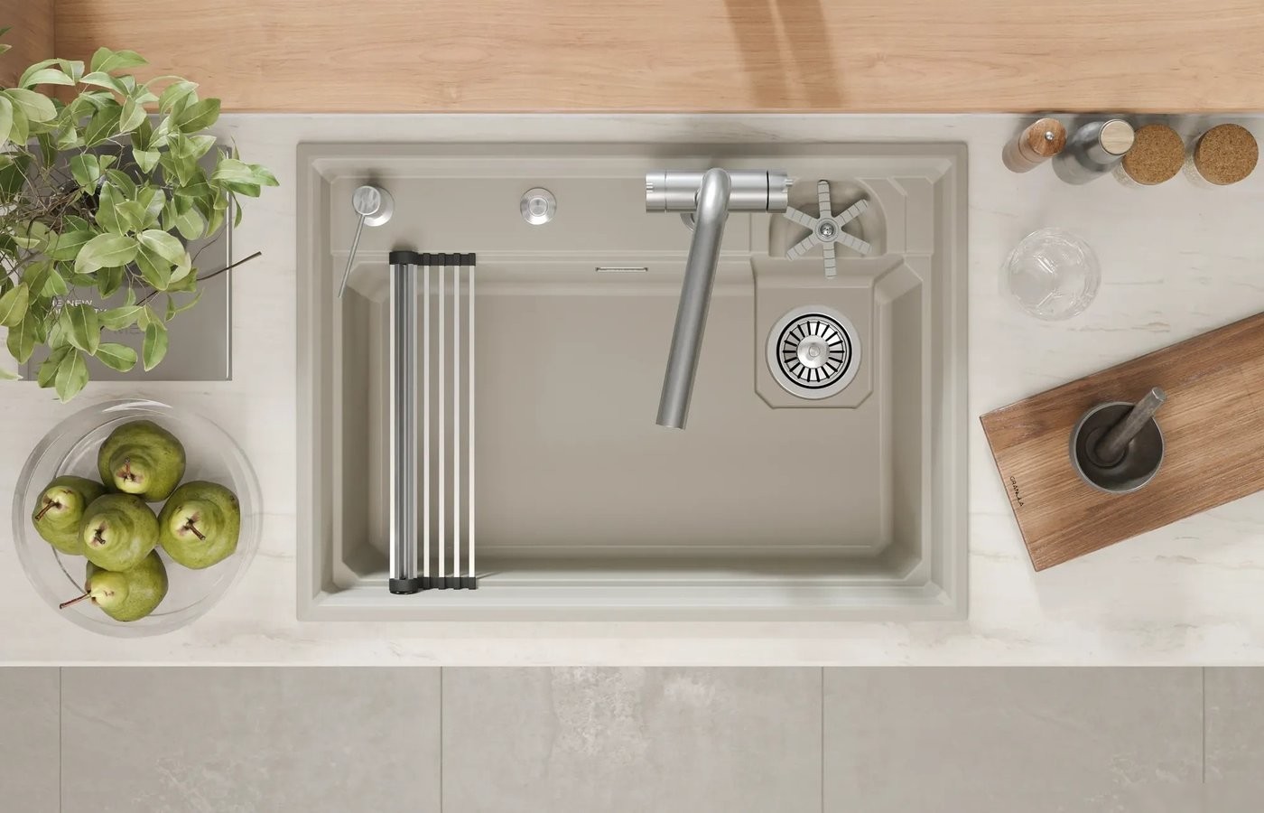 Кухонная мойка Granula KS-7308R (креман)