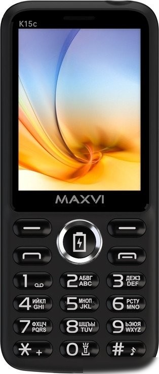 Кнопочный телефон Maxvi K15c (черный)