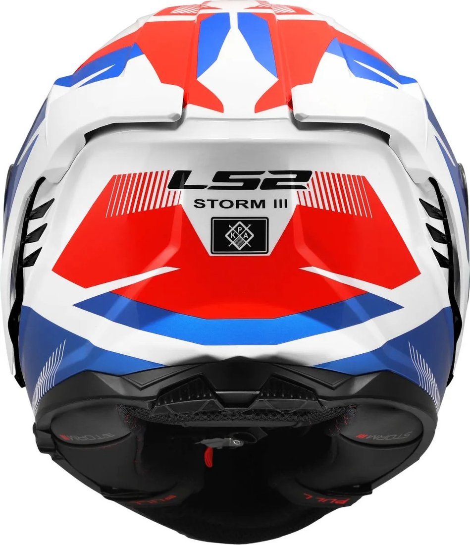 Мотошлем LS2 FF818 Storm III Komai (XS, белый/синий/красный)