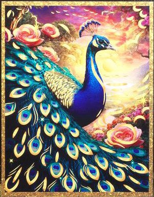 Картина по номерам MultiArt Павлин CANV30X40-GOLD-130388