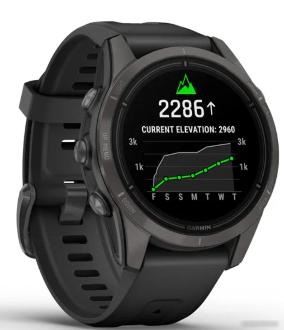 Умные часы Garmin Epix Pro Gen 2 Sapphire 42 мм (карбоново-серый титан/черный)