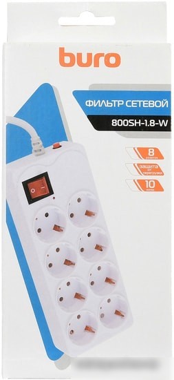 Сетевой фильтр Buro 800SH-1.8-W