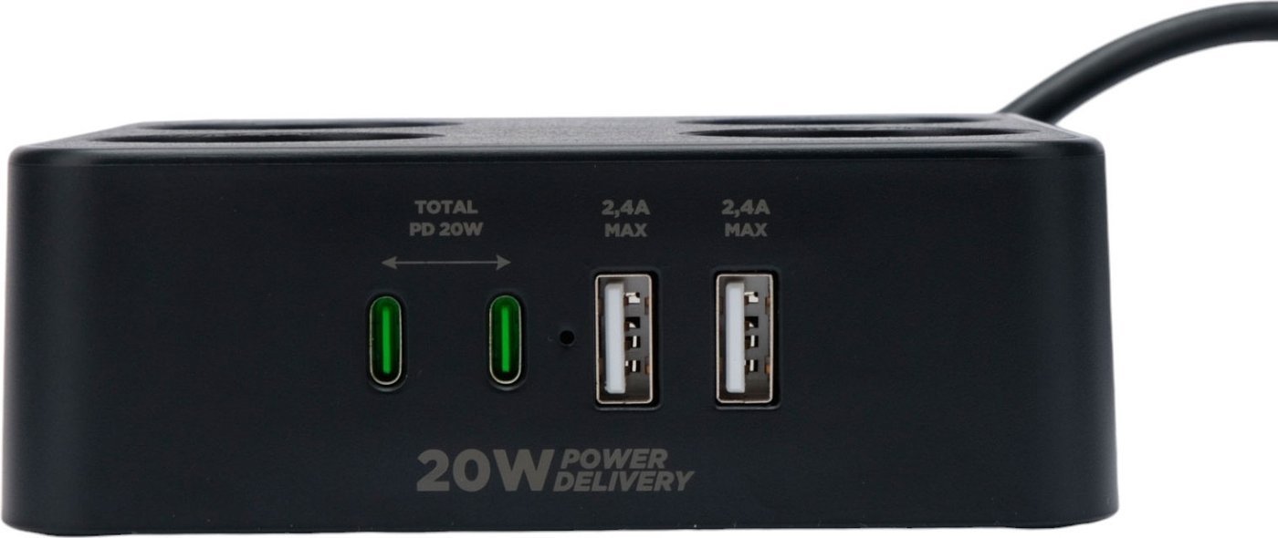 Сетевой фильтр Cablexpert PLT-4-C2U2-B-2