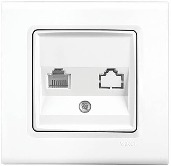 Розетка компьютерная Viko 91400034 (белый)