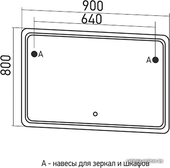 Mixline Зеркало Виктория 90 547254 (с подсветкой)