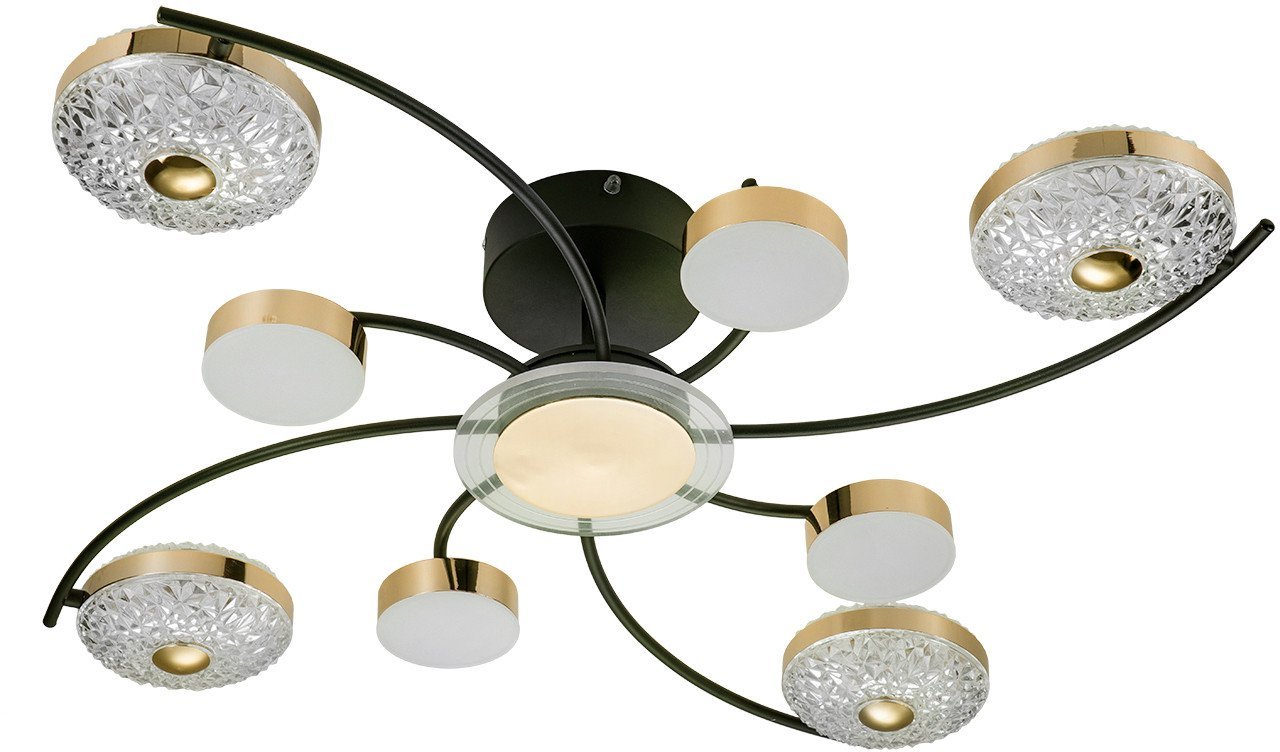 Припотолочная люстра Escada 10208/8LED (черный/золото)