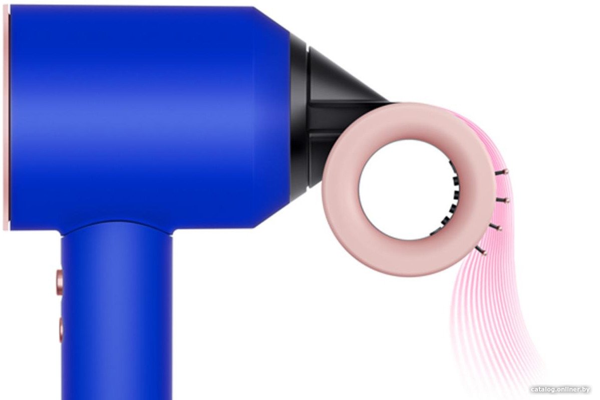 Фен Dyson HD15 Supersonic (с переходником на евровилку, синие румяна)