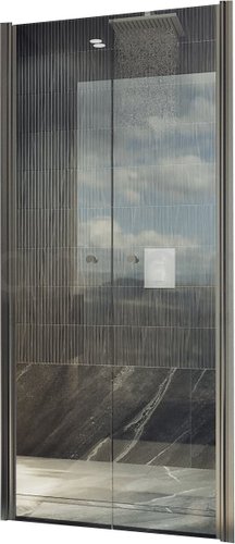 Душевая дверь MaybahGlass 198x120 MGD-425-5 (прозрачное стекло/хром матовый)