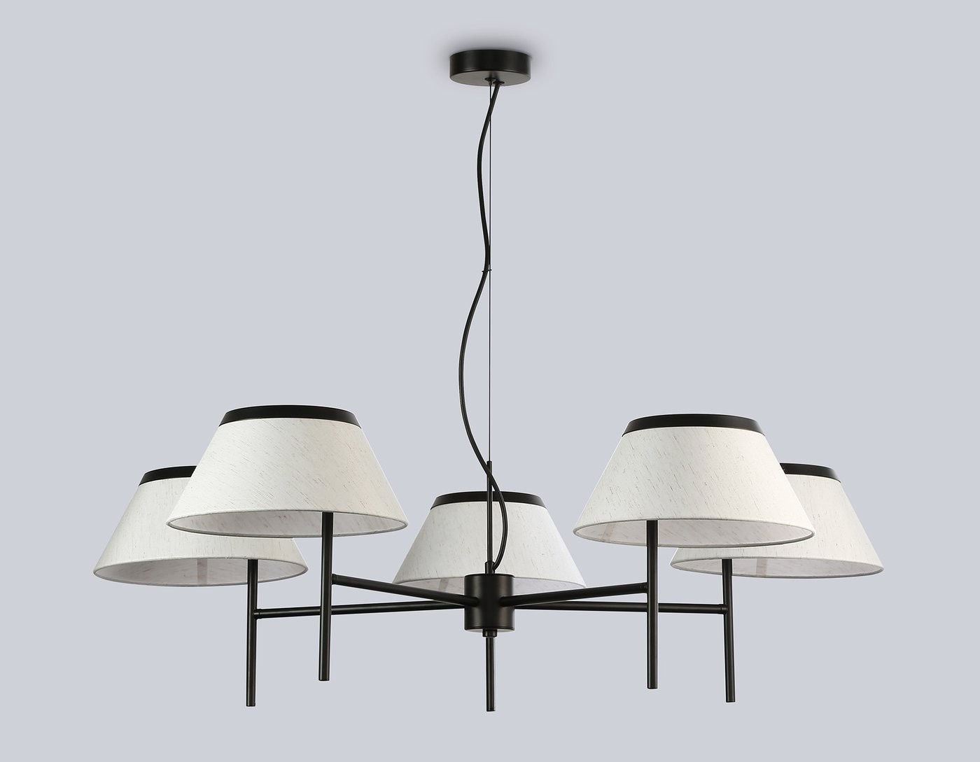 Подвесная люстра Ambrella LH72453/5 BK/WH (черный/белый)