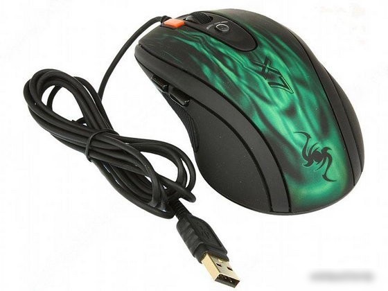 Игровая мышь A4Tech XL-750BK (Green Fire)