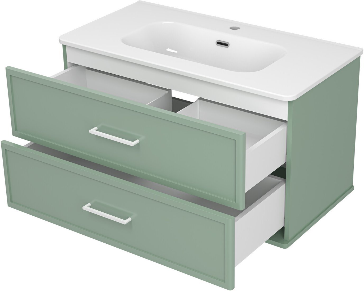 Brevita Тумба с умывальником Verde 90 Ver-09090-0102Я+B-OND090-01