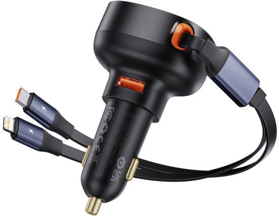 Автомобильное зарядное Baseus Enjoyment Pro 2-in-1 Car Charger C+L 60W C00057802111-02