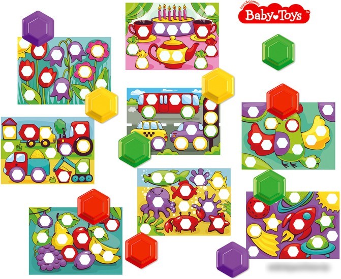 Развивающая игра Baby Toys Цвет в цвет 04377
