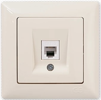 Розетка компьютерная Gunsan Radius 01401200-157130 (кремовый)