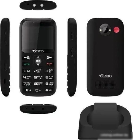 Кнопочный телефон Olmio C37 (черный)