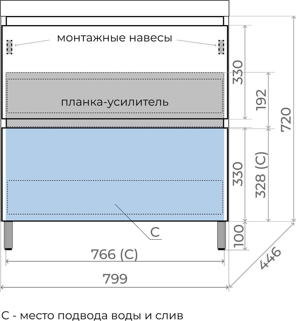 Symbolite Тумба под умывальник Манхэттен 80 Plus 2 ящика + Asti 80x45 (олива)