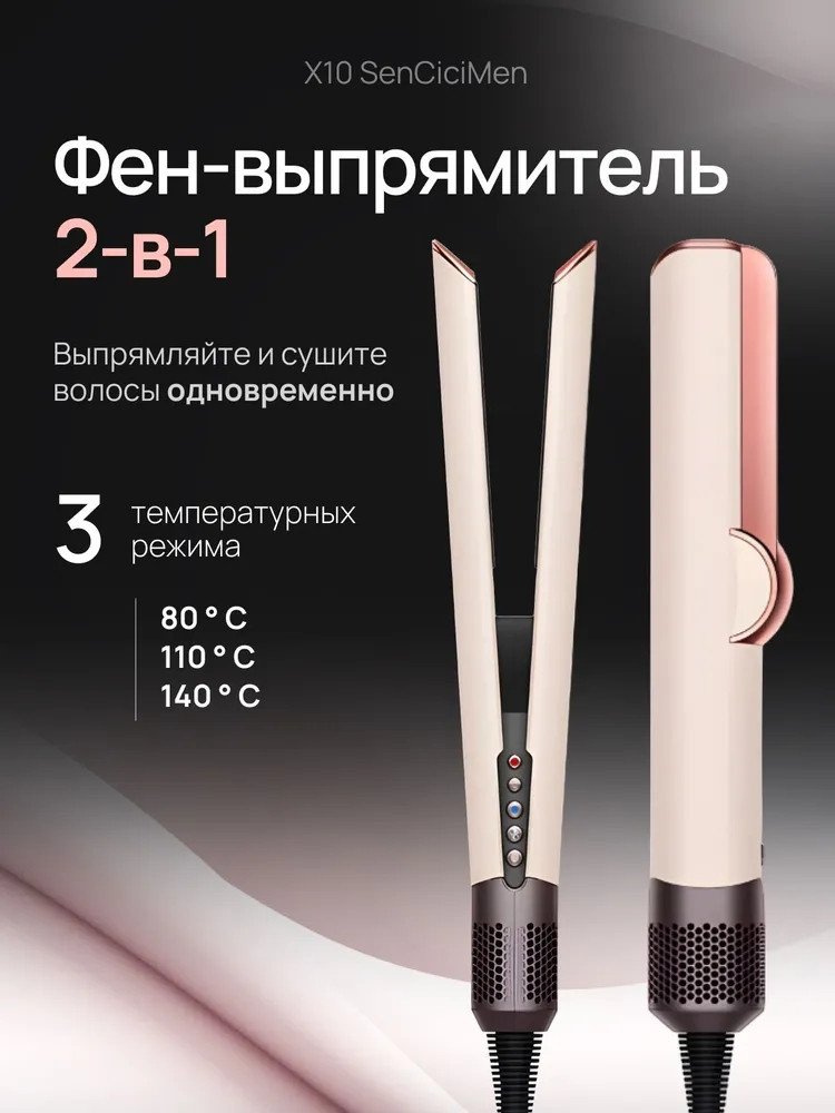Выпрямитель SenCiciMen X10 EU (розовый)