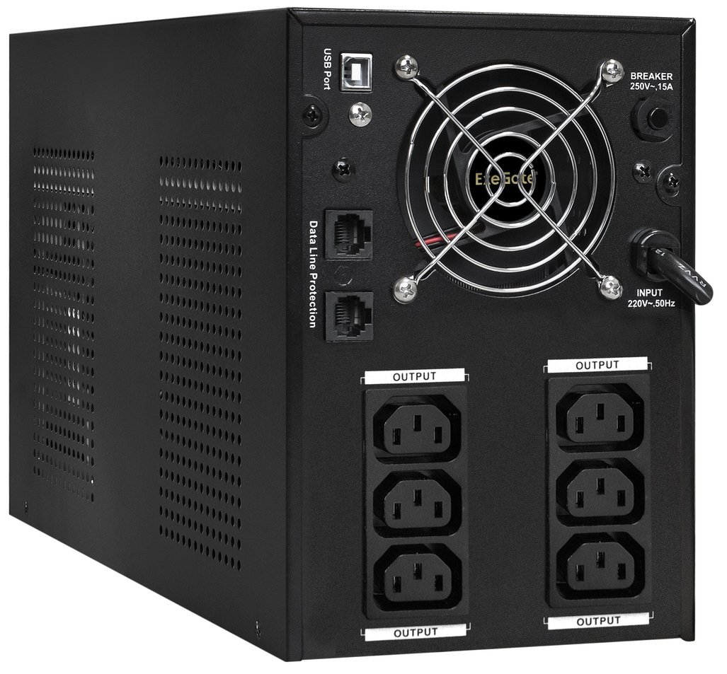 Источник бесперебойного питания ExeGate SpecialPro Smart LLB-3000.LCD.AVR.C13.RJ.USB