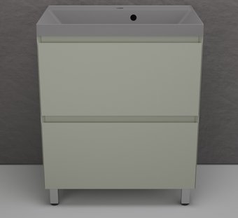 Symbolite Тумба под умывальник Манхэттен 70 Plus 2 ящика + Asti 70x45 (олива/серый шелк)