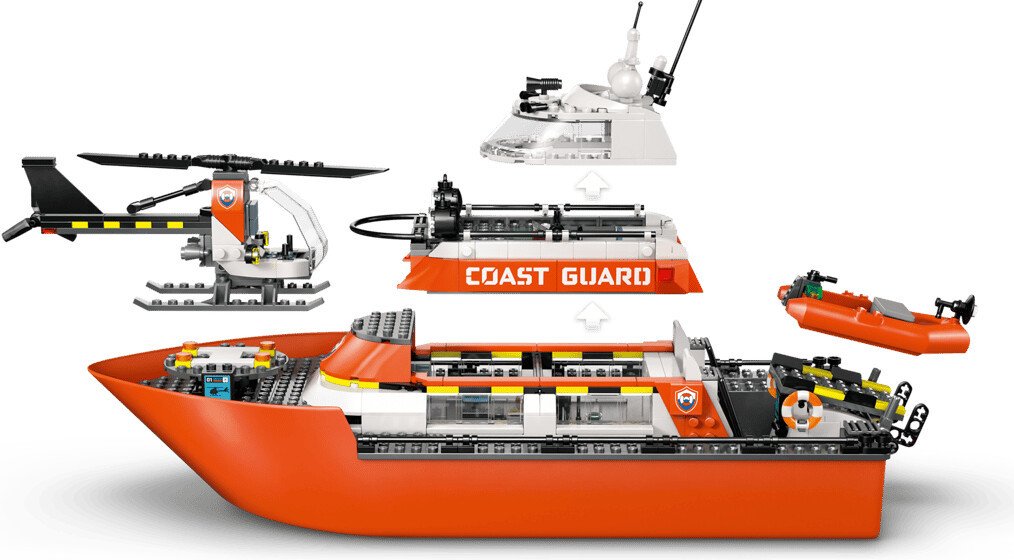 Конструктор LEGO City 60504 Спасательный катер и вертолет береговой охраны