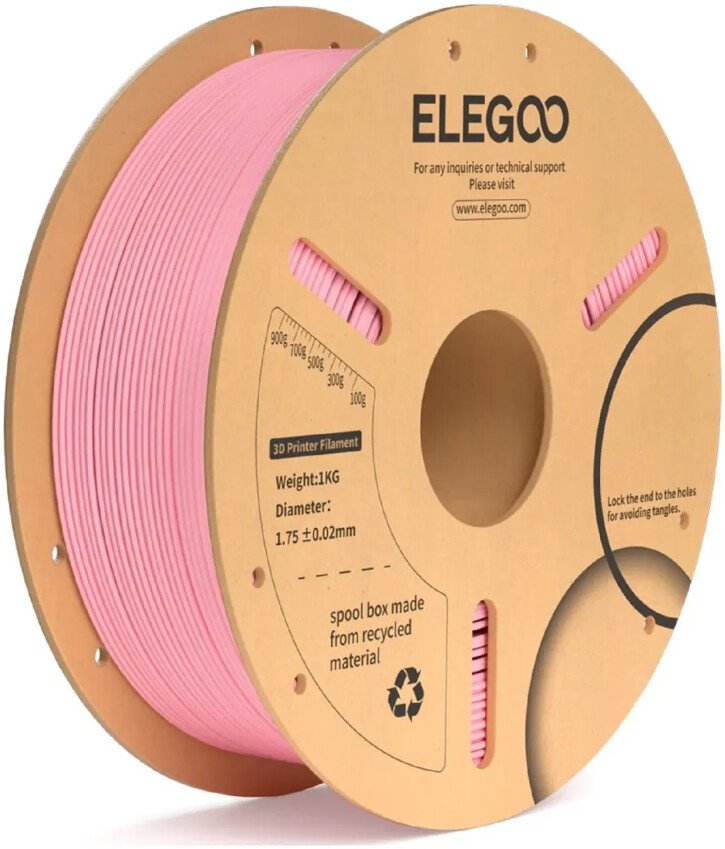 Филамент Elegoo PLA+ (1.75 мм, 1 кг, розовый) Филамент Elegoo PLA+ (1.75 мм, 1 кг, розовый)