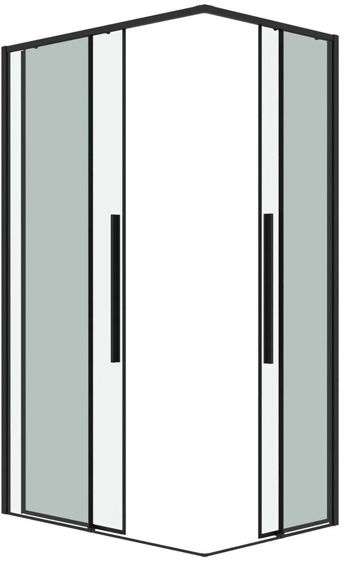 Душевая дверь Grossman Galaxy 90x195 1/2.K33.01.90.21.00 (черный матовый/стекло прозрачное)