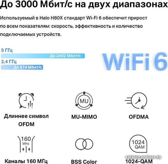 Wi-Fi система Mercusys Halo H80X (3-pack)