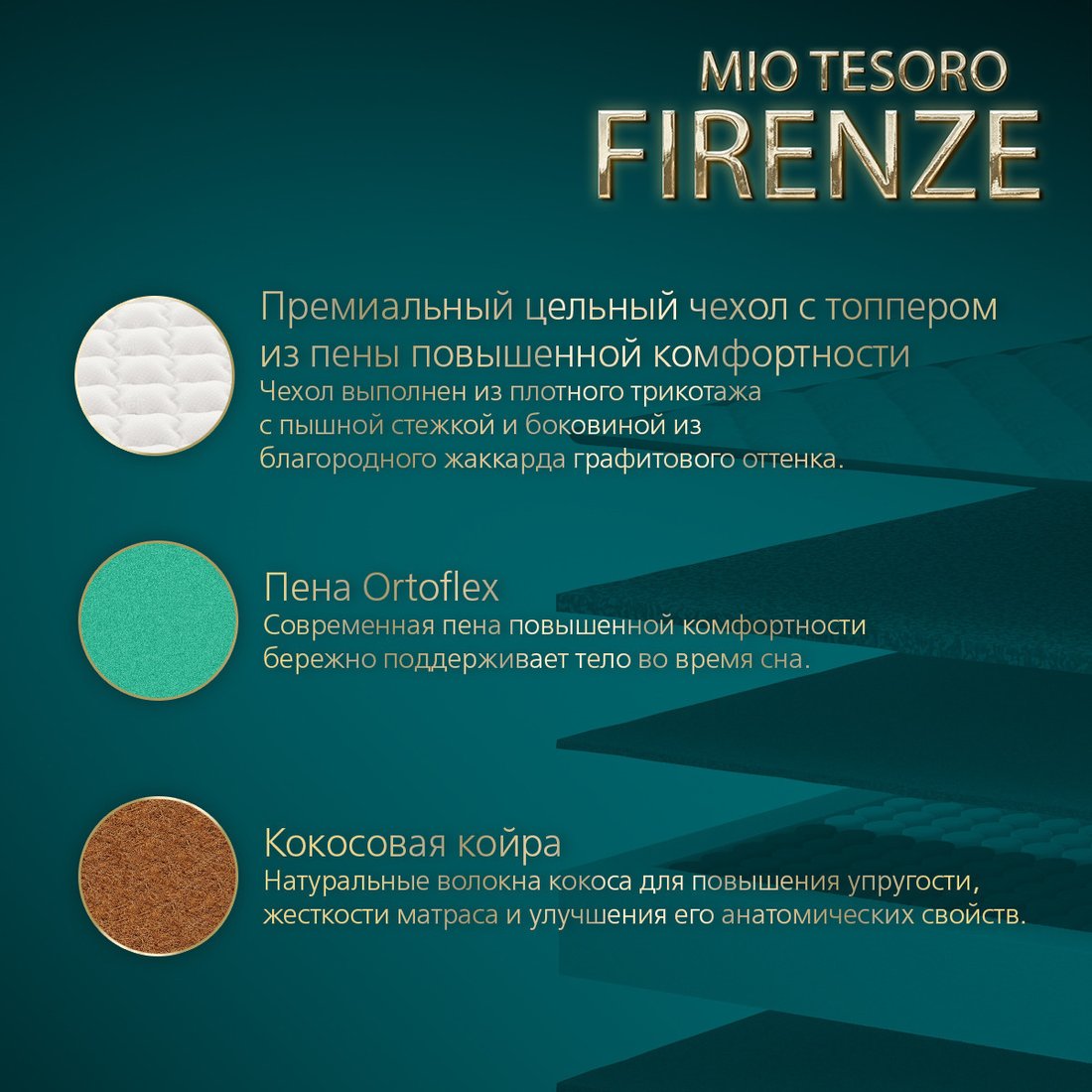 Матрас Mio Tesoro Firenze 140x195