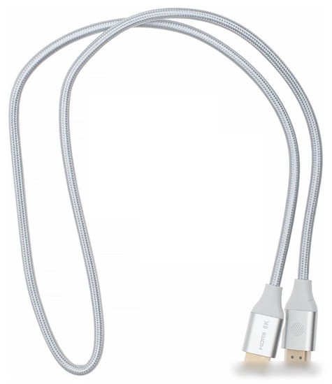 Кабель CACTUS HDMI - HDMI CS-HDMI.2.1-1 (1 м, серебристый)