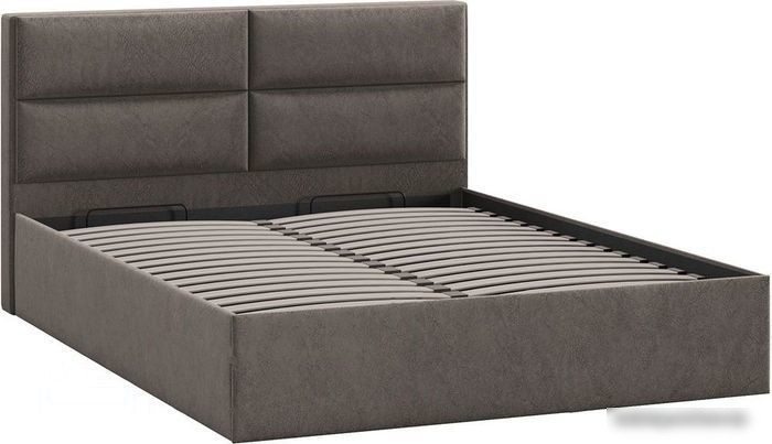 Кровать Трия Глосс универсальный тип 1 с ПМ и заглушиной 160x200 (Wellmart Latte)